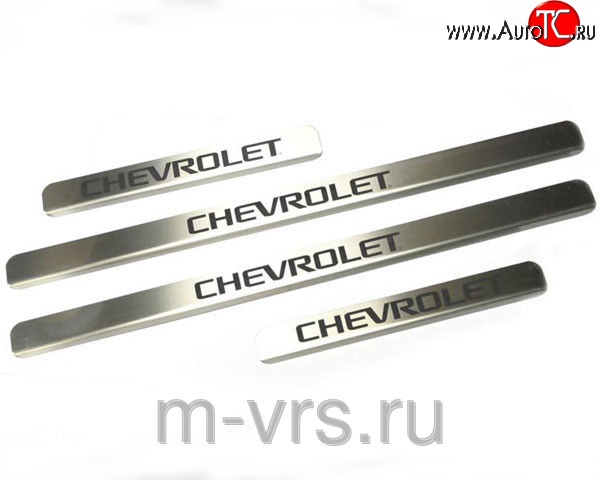 679 р. Накладки на порожки автомобиля M-VRS (нанесение надписи методом окраски) Chevrolet Lacetti седан (2002-2013)  с доставкой в г. Кемерово