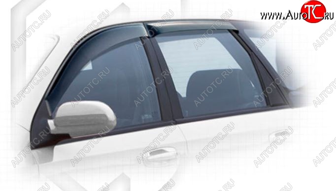 1 899 р. Дефлектора окон CA-Plastiс Chevrolet Lacetti универсал (2002-2013) (Classic полупрозрачный, Без хром.молдинга)  с доставкой в г. Кемерово