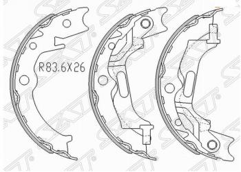 1 739 р. Комплект колодок стояночного тормоза SAT  Chevrolet Lacetti ( седан,  универсал,  хэтчбек) (2002-2013)  с доставкой в г. Кемерово. Увеличить фотографию 1