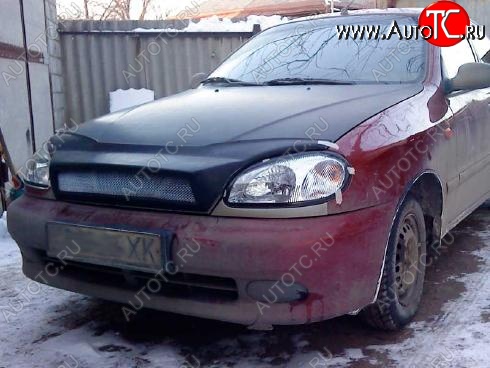 3 499 р. Решётка радиатора Акула Daewoo Lanos T100 дорестайлинг, седан (1997-2002) (Неокрашенная)  с доставкой в г. Кемерово