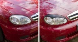 799 р. Накладки на фары RA Daewoo Lanos T100 дорестайлинг, седан (1997-2002) (Неокрашенные)  с доставкой в г. Кемерово. Увеличить фотографию 5