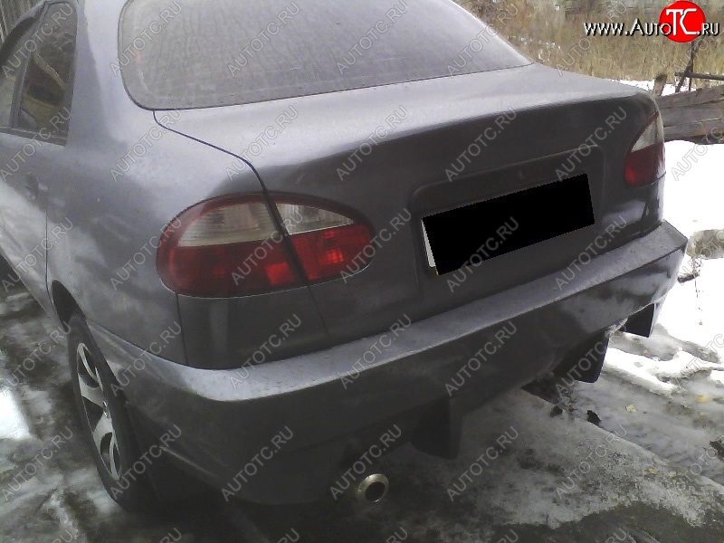 6 399 р. Задний бампер RS Daewoo Lanos T100 дорестайлинг, седан (1997-2002) (Неокрашенный)  с доставкой в г. Кемерово