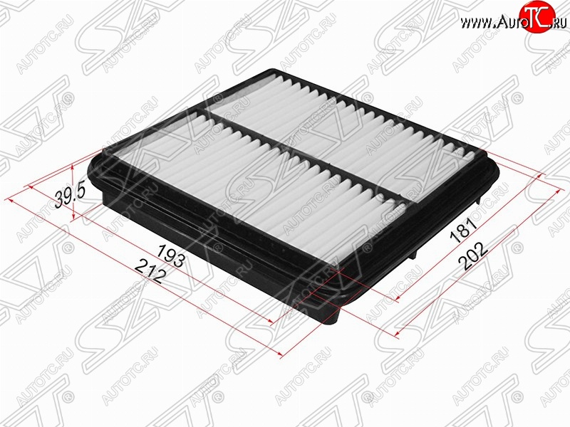 182 р. Фильтр воздушный двигателя SAT (212/193х202/181х39.4 mm)  Chevrolet Lanos ( T100,  T150,  седан) (1997-2017), Daewoo Sense  Т100 (1997-2008), ЗАЗ Chance ( седан,  хэтчбэк) (2009-2017), ЗАЗ Sens ( седан,  хэтчбэк) (2007-2017)  с доставкой в г. Кемерово