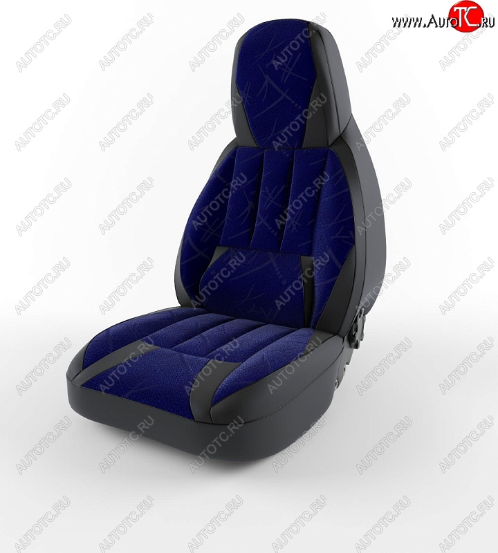 5 999 р. Чехлы для сидений Lord Autofashion Форсаж (экокожа)  Chevrolet Lanos  T100 (2002-2017) седан (Черный, вставка флок Фиолетовый кедр)  с доставкой в г. Кемерово