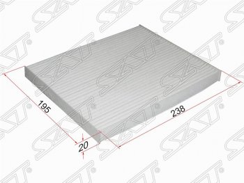Фильтр салонный SAT (238х195х20 mm) Chevrolet Lanos ( T100,  T150,  седан) (1997-2017), Daewoo Sense  Т100 (1997-2008), ЗАЗ Chance ( седан,  хэтчбэк) (2009-2017), ЗАЗ Sens ( седан,  хэтчбэк) (2007-2017)
