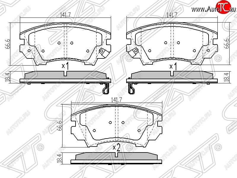 1 199 р. Колодки тормозные SAT (передние) Opel Astra J универсал дорестайлинг (2009-2012)  с доставкой в г. Кемерово