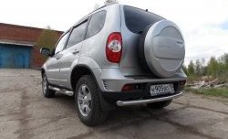 13 249 р. Защита заднего бампера (Ø63 мм, нержавейка, Bertone) SLITKOFF  Chevrolet Niva  2123 (2009-2020), Лада 2123 (Нива Шевроле) (2009-2021)  с доставкой в г. Кемерово. Увеличить фотографию 5