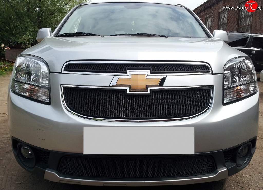 1 469 р. Сетка воздухозаборника переднего бампера Russtal  Chevrolet Orlando (2011-2018)  с доставкой в г. Кемерово