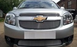 Сетка в решетку радиатора (нижняя) Russtal Chevrolet Orlando (2011-2018) (хром)