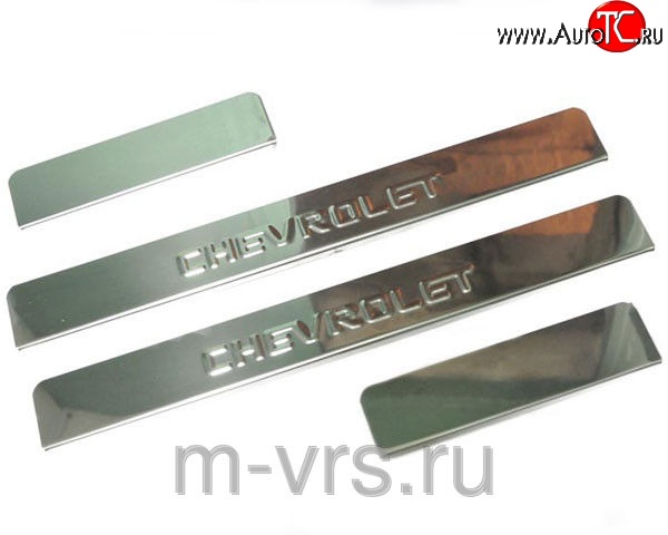 689 р. Накладки на порожки автомобиля M-VRS (нанесение надписи методом штамповки) Chevrolet Orlando (2011-2018)  с доставкой в г. Кемерово