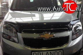 4 599 р. Дефлектор капота темный SIM Chevrolet Orlando (2011-2018)  с доставкой в г. Кемерово