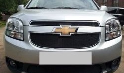 1 469 р. Сетка в решетку радиатора (нижняя) Russtal Chevrolet Orlando (2011-2018) (черная)  с доставкой в г. Кемерово. Увеличить фотографию 4