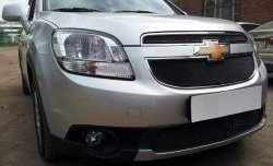 Сетка в решетку радиатора (нижняя) Russtal Chevrolet Orlando (2011-2018) (черная)