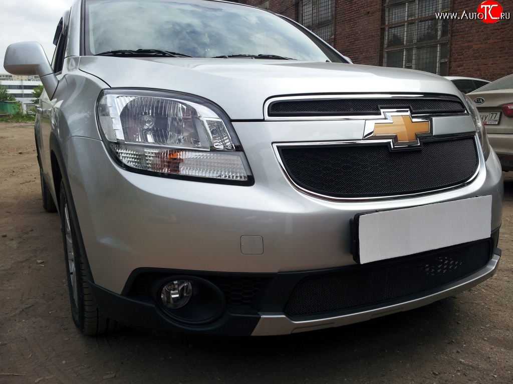 1 469 р. Сетка в решетку радиатора (нижняя) Russtal Chevrolet Orlando (2011-2018) (черная)  с доставкой в г. Кемерово