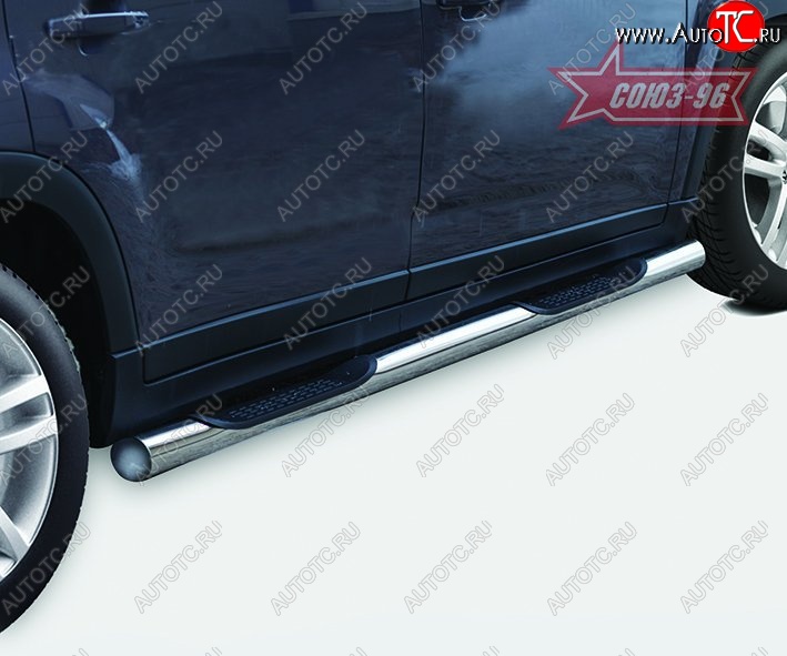 18 359 р. Защита порогов с проступью Souz-96 (d76) Chevrolet Orlando (2011-2018)  с доставкой в г. Кемерово