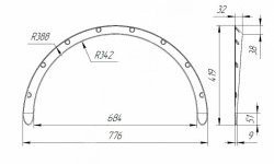 2 769 р. Универсальные накладки на колёсные арки RA (30 мм) ГАЗ 3102 Волга (1981-2008) (Шагрень: 4 шт. (2 мм))  с доставкой в г. Кемерово. Увеличить фотографию 1