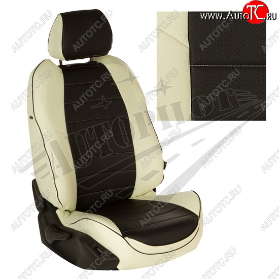 13 649 р. Чехлы сидений AUTOPILOT Экокожа (задние спинка и сиденье 40/60)  Chevrolet Spark  M300 (2010-2022) дорестайлинг, 2-ой рестайлинг (Белый + Черный)  с доставкой в г. Кемерово