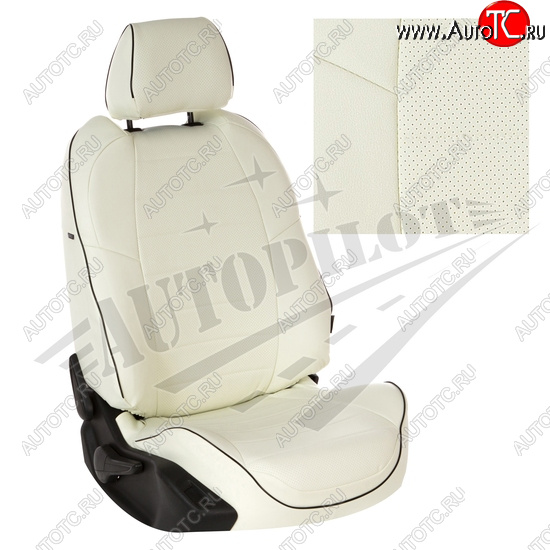 13 649 р. Чехлы сидений AUTOPILOT Экокожа (задние спинка и сиденье 40/60)  Chevrolet Spark  M300 (2010-2022) дорестайлинг, 2-ой рестайлинг (Белый + Белый)  с доставкой в г. Кемерово