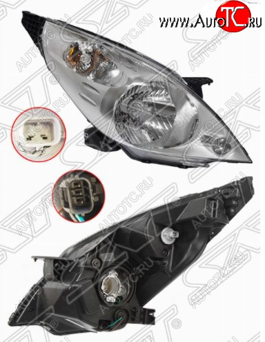 7 999 р. Правая передняя фара SAT (с электрокорректором) Daewoo Matiz M300 (2009-2016)  с доставкой в г. Кемерово