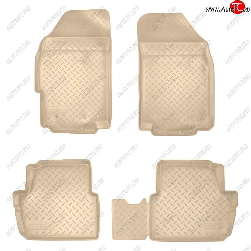 2 759 р. Коврики салона Norplast Unidec  Chevrolet Spark  M300 (2010-2015), Ravon R2 (2016-2025) (Цвет: бежевый)  с доставкой в г. Кемерово