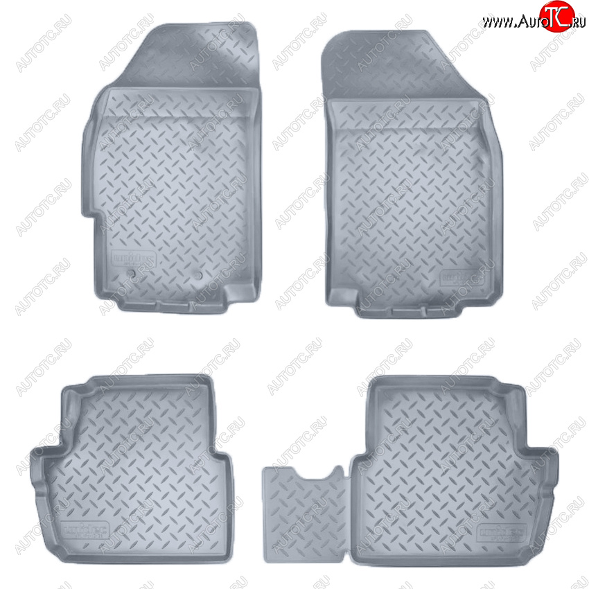 2 759 р. Коврики салона Norplast Unidec  Chevrolet Spark  M300 (2010-2015), Ravon R2 (2016-2025) (Цвет: серый)  с доставкой в г. Кемерово