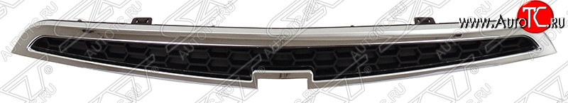 2 499 р. Верхняя решётка радиатора SAT  Chevrolet Spark  M300 (2010-2015) дорестайлинг (Хром)  с доставкой в г. Кемерово