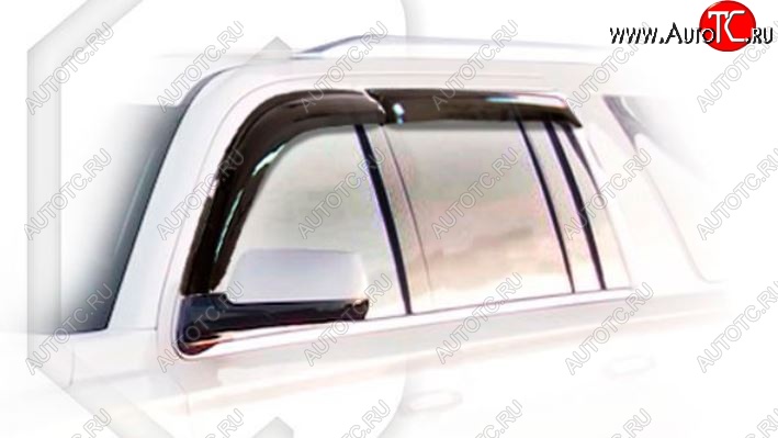 2 469 р. Дефлектора окон CA-Plastic Chevrolet Tahoe K2UC (2014-2021) (Classic полупрозрачный, Без хром.молдинга)  с доставкой в г. Кемерово