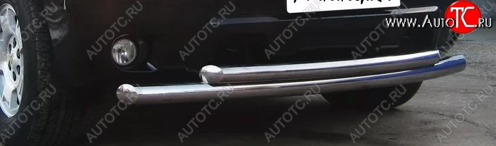 19 079 р. Защита переднего бампера двойная Souz-96 (d60/60) Chevrolet Tahoe GMT900 5 дв. (2006-2013)  с доставкой в г. Кемерово