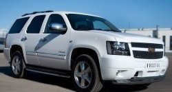 24 999 р. Защита переднего бампера (2 трубыØ76 и 42 мм, нержавейка) SLITKOFF  Chevrolet Tahoe  GMT900 (2006-2013) 5 дв.  с доставкой в г. Кемерово. Увеличить фотографию 4