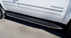 16 949 р. Защита порогов SLITKOFF из круглой трубы диаметром 42 мм (рестайлинг) Chevrolet Tahoe GMT900 5 дв. (2006-2013)  с доставкой в г. Кемерово. Увеличить фотографию 2