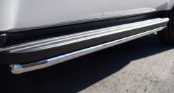 16 949 р. Защита порогов SLITKOFF из круглой трубы диаметром 42 мм (рестайлинг) Chevrolet Tahoe GMT900 5 дв. (2006-2013)  с доставкой в г. Кемерово. Увеличить фотографию 3