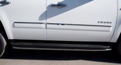 16 949 р. Защита порогов SLITKOFF из круглой трубы диаметром 42 мм (рестайлинг) Chevrolet Tahoe GMT900 5 дв. (2006-2013)  с доставкой в г. Кемерово. Увеличить фотографию 4