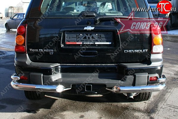 20 744 р. Защита заднего бампера Souz-96 (d76/42)  Chevrolet Trailblazer  GMT360 (2006-2012) рестайлинг  с доставкой в г. Кемерово
