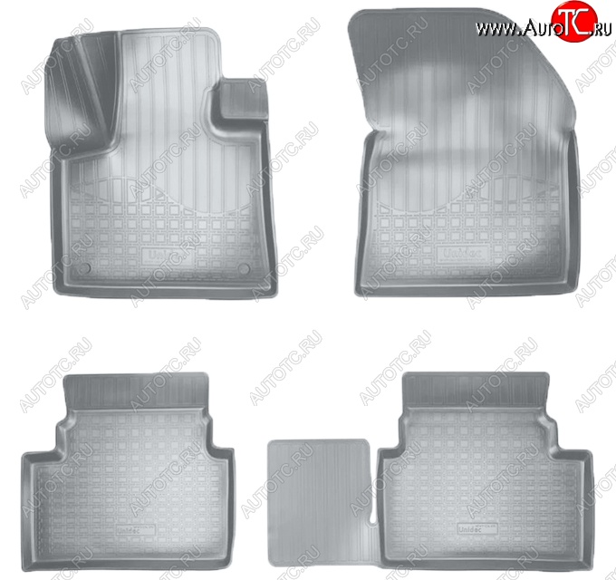 2 759 р. Коврики салонные Noplast (3D)  CITROEN C5 Aircross (2017-2022) доресталийнг (Серые)  с доставкой в г. Кемерово
