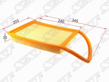 Фильтр воздушный двигателя SAT (345/240х203х35 mm) CITROEN Berlingo  B9 (2008-2022), CITROEN C4  B7 (2011-2018), CITROEN Jumpy (2007-2017), Peugeot 3008 (2009-2017), Peugeot 408 (2010-2022), Peugeot 5008  T8 (2009-2016), Peugeot 508 ( универсал,  седан) (2010-2018), Peugeot Expert  G9 (2007-2017)