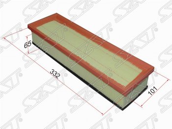 Фильтр воздушный двигателя SAT (332х101х65 mm) CITROEN Berlingo  M59 (2002-2012), CITROEN C2 (2003-2009), CITROEN C3  FC/FN (2002-2009), Peugeot 1007 (2004-2009), Peugeot Partner  M49/M59 (1997-2002)
