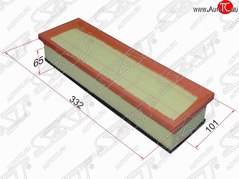 192 р. Фильтр воздушный двигателя SAT (332х101х65 mm)  CITROEN Berlingo  M59 (2002-2012), CITROEN C2 (2003-2009), CITROEN C3  FC/FN (2002-2009), Peugeot 1007 (2004-2009), Peugeot Partner  M49/M59 (1997-2002)  с доставкой в г. Кемерово