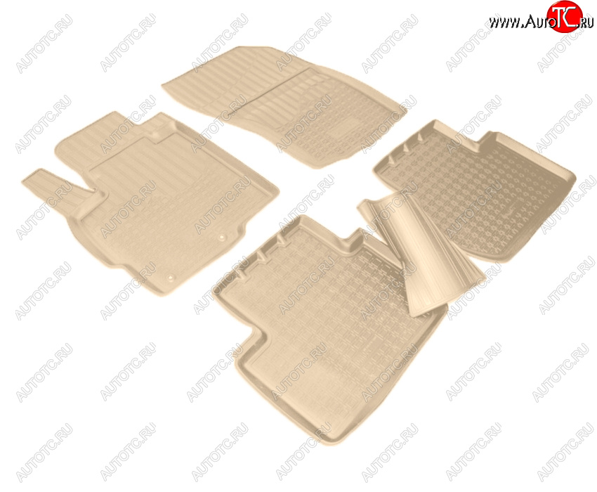 2 989 р. Коврики салона Norplast Unidec  CITROEN C-crosser (2007-2012) (Цвет: бежевый)  с доставкой в г. Кемерово