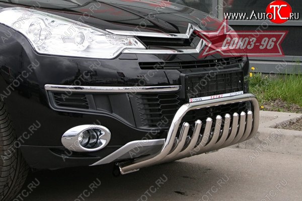 15 434 р. Защита переднего бампера Souz-96 (d42) CITROEN C-crosser (2007-2012)  с доставкой в г. Кемерово