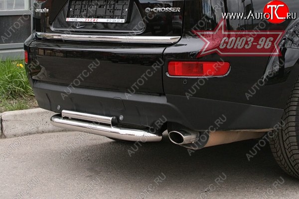 10 259 р. Двойная защита заднего бампера Souz-96 (d60/42) CITROEN C-crosser (2007-2012)  с доставкой в г. Кемерово