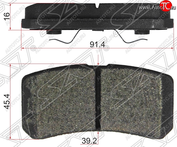 799 р. Колодки тормозные задние SAT  Mitsubishi ASX дорестайлинг (2010-2012)  с доставкой в г. Кемерово