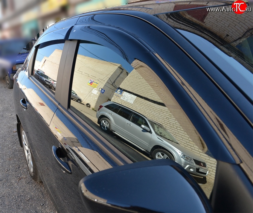 999 р. Комплект дефлекторов окон (ветровиков) 4 шт. (седан) Russtal CITROEN C-elysee дорестайлинг (2012-2017)  с доставкой в г. Кемерово
