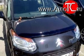 4 599 р. Дефлектор капота темный SIM CITROEN C3 Picasso дорестайлинг (2008-2012)  с доставкой в г. Кемерово