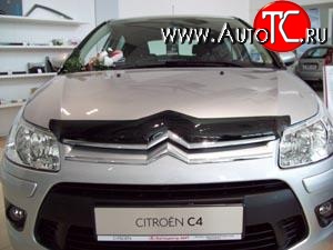 2 699 р. Дефлектор капота NovLine  CITROEN C4 (2008-2011)  рестайлинг, хэтчбэк 3 дв.,  рестайлинг, хэтчбэк 5 дв.  с доставкой в г. Кемерово