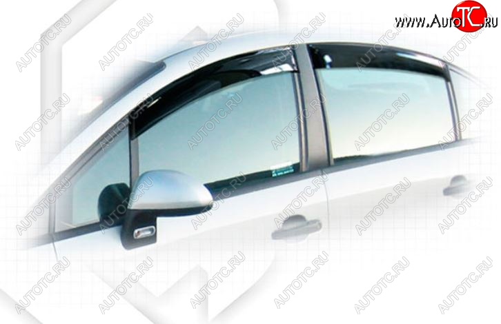 2 699 р. Дефлектора окон CA-Plastiс CITROEN C4  дорестайлинг, хэтчбэк 5 дв. (2004-2008) (Classic полупрозрачный, Без хром.молдинга)  с доставкой в г. Кемерово
