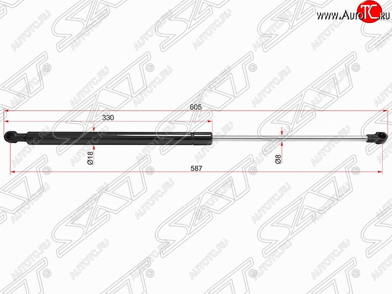 599 р. Упор крышки багажника SAT (газовый) CITROEN C4 picasso UD минивэн (2006-2014)  с доставкой в г. Кемерово