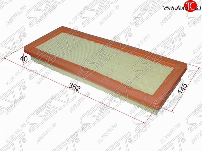 299 р. Фильтр воздушный двигателя SAT (362х145х40 mm)  CITROEN C4 Grand Picasso (2006-2014), CITROEN C5 ( RD,  RW) (2008-2017), CITROEN DS3  PF1 (2009-2016), CITROEN DS4  PF1 (2010-2015), CITROEN DS5  PF2 (2011-2015), Peugeot 207 ( WK,  WA,  WC) (2006-2012), Peugeot 208  1 (2012-2019), Peugeot 307 ( хэтчбэк 3 дв.,  универсал,  хэтчбэк 5 дв.) (2001-2008)  с доставкой в г. Кемерово