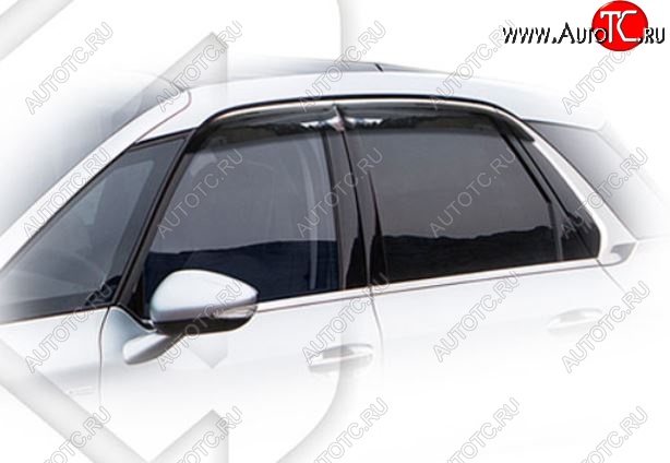 2 159 р. Дефлектор капота CA-Plastiс  CITROEN C4 (2007-2011)  рестайлинг, седан (Classic полупрозрачный, Без хром.молдинга)  с доставкой в г. Кемерово