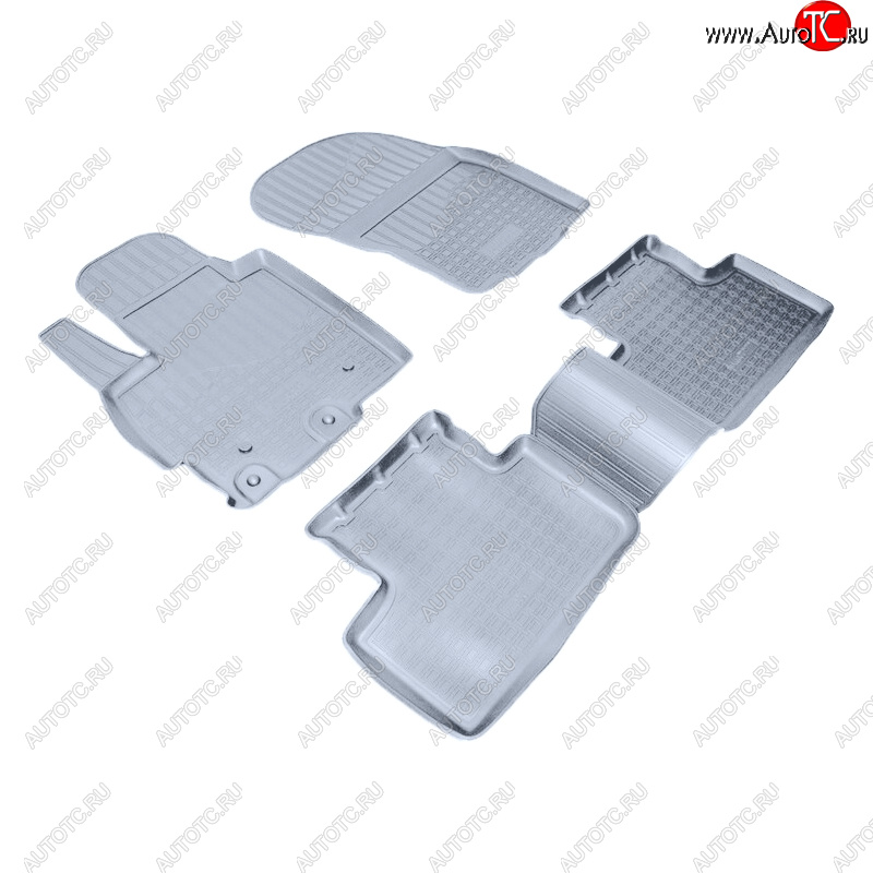 2 899 р. Коврики салона Norplast Unidec  CITROEN C4 aircross (2012-2017), Mitsubishi ASX (2010-2020), Peugeot 4008 (2012-2025) (Цвет: серый)  с доставкой в г. Кемерово