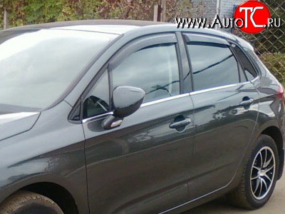 999 р. Комплект дефлекторов окон (ветровиков) 4 шт. (хетчбек) Russtal CITROEN C4 B7 хэтчбэк 5 дв. (2011-2018)  с доставкой в г. Кемерово